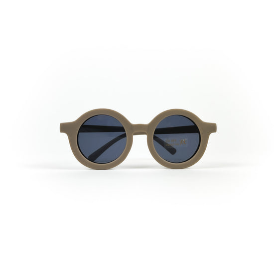 Round Sunglasses, Brown/Grey