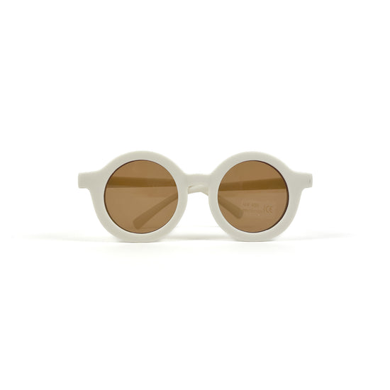 Round Sunglasses, Ivory