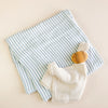 Blue Stripe Organic Muslin Swaddling Blanket