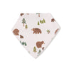 Sweet Brown Bears Waffle-Knit Bandana Bib