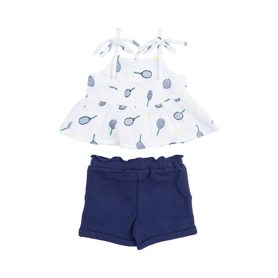 Tennis Peplum Tank + Shorts Set