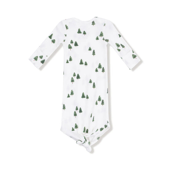 Tiny Forest Waffle Knit Knotted Gown