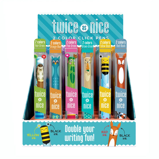 Twice as Nice 2 Color Click Pens (assorted styles)