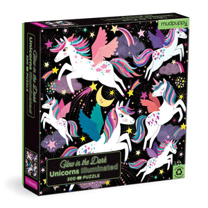 Unicorns Illuminated 300-Piece Glow in the Dark Puzzle