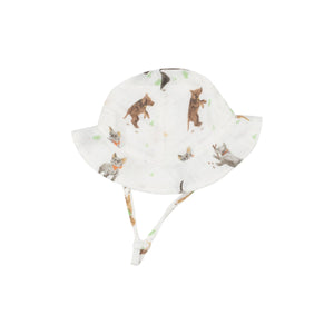 Watercolor Puppies Muslin Sunhat