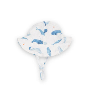 Whale Hello There Muslin Sunhat