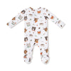 Woodland Animal Faces 2 Way Zipper Footie