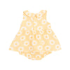 Yellow Mod Daisy Peter Pan Collar Bubble with Skirt