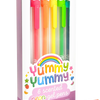 Yummy Yummy Scented Neon Gel Pens (set of 6)