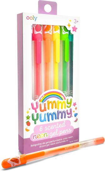Yummy Yummy Scented Neon Gel Pens (set of 6)