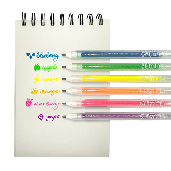 Yummy Yummy Scented Neon Gel Pens (set of 6)