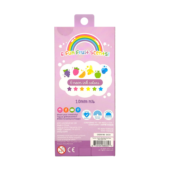 Yummy Yummy Scented Neon Gel Pens (set of 6)