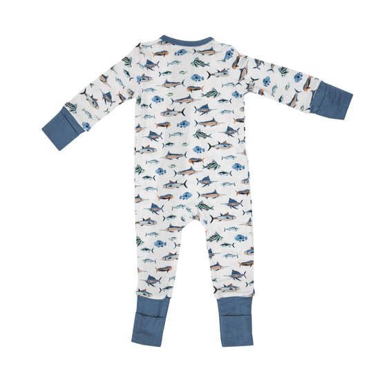Tropical Ocean Fish 2-Way Zipper Romper