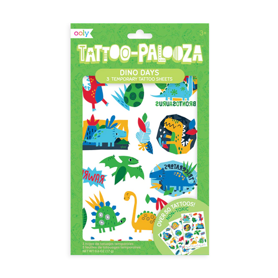 Tattoo Palooza Temporary Tattoo, Dino Days