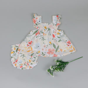 Pretty Garden Pinafore & Diaper Cover