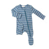 Seashore Stripe Zipper Footie