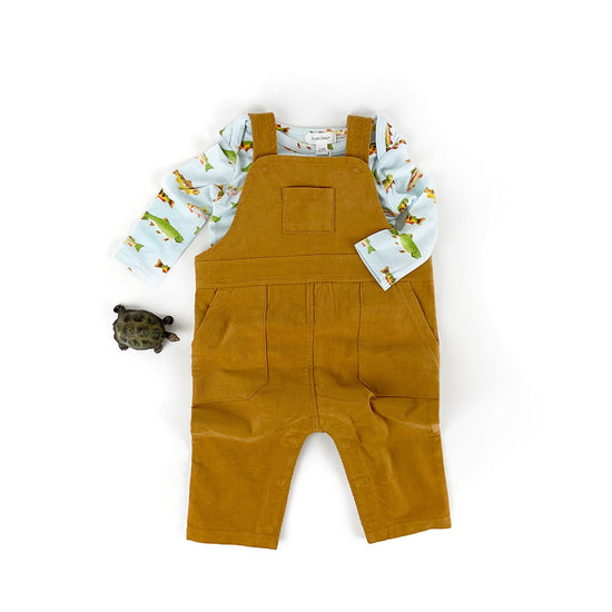 Honey Yellow Corduroy Overalls