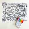 Silicone Reusable Coloring Tablemat Set, "USA"