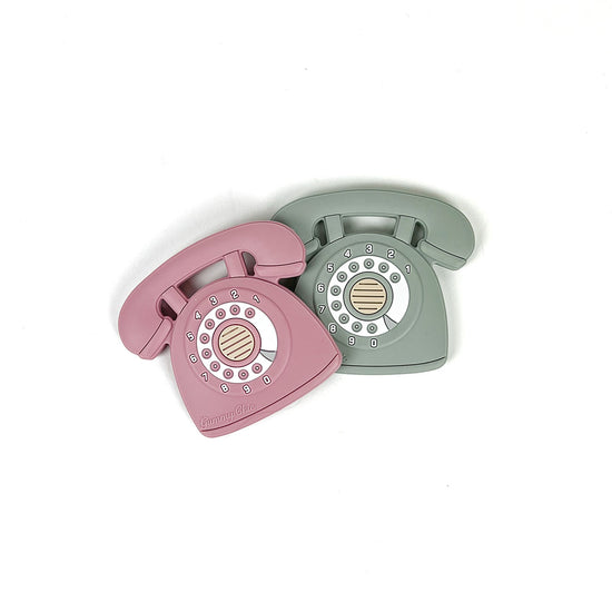 Rotary Dial Phone Teether, Pink