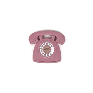 Rotary Dial Phone Teether, Pink