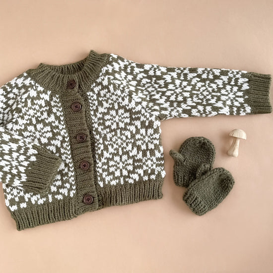 Snowfall Cardigan, Olive