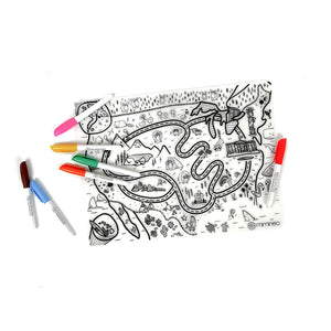 Silicone Reusable Coloring Tablemat Set, "USA"