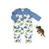 Painterly Dino Romper with Pockets