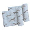 Grey Whales Muslin Swaddle (FINAL SALE)