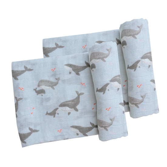 Grey Whales Muslin Swaddle (FINAL SALE)
