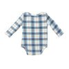 Flannel Plaid-Print Long-Sleeve Bodysuit