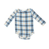 Flannel Plaid-Print Long-Sleeve Bodysuit