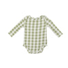 Sage Gingham Long-Sleeve Bodysuit