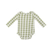 Sage Gingham Long-Sleeve Bodysuit (save 20%)