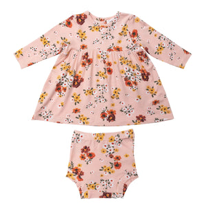 Poppies & Daisies Simple Dress & Bloomer Set
