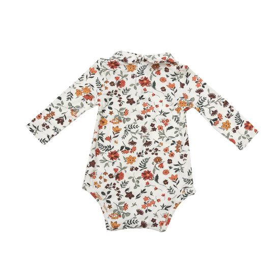 Autumn Ditsy Bodysuit with Peter Pan Collar (Final Sale)