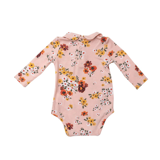 Poppies & Daisies Bodysuit with Peter Pan Collar