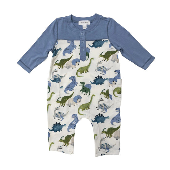Painterly Dino Romper with Pockets (save 25%)