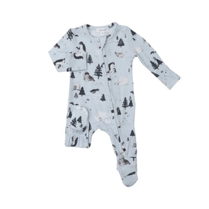 Arctic Animals 2-Way Zipper Footie