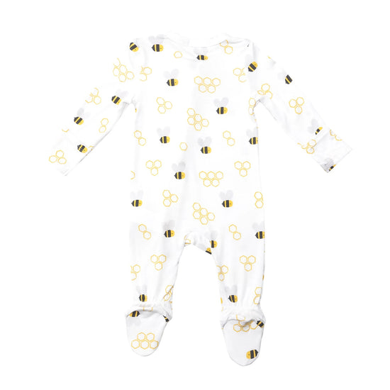 Bees 2-Way Zipper Footie