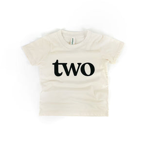 "Two" Organic Birthday Tee