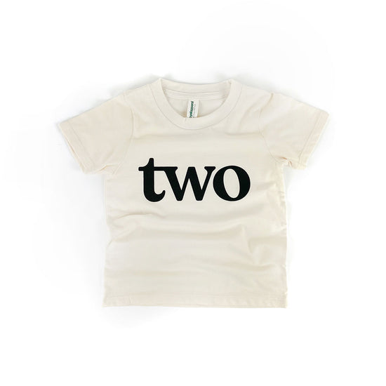 "Two" Organic Birthday Tee