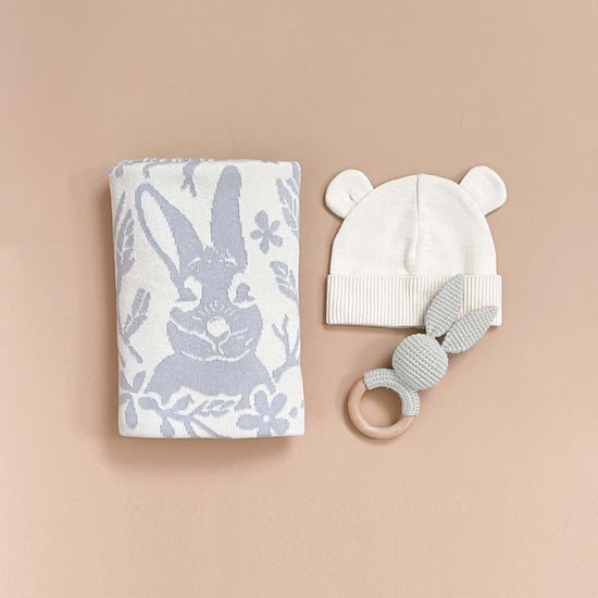 Bunny Baby Gift Set, Gray