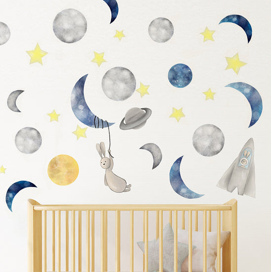 Captain Bun in Space Wall Decal