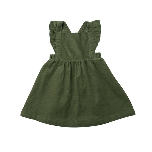 Chive Green Corduroy Pinafore Dress – Bicycle Pie