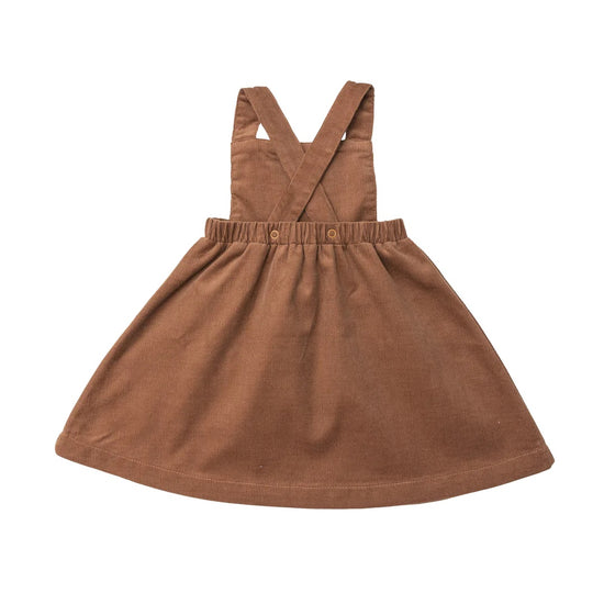 Brown/Argan Oil Overall Corduroy Dress