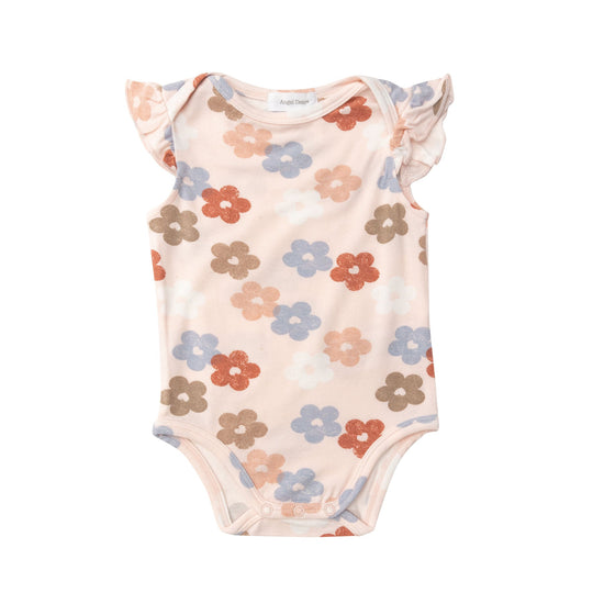 Daisy Hearts Ruffle Sleeve Onesie