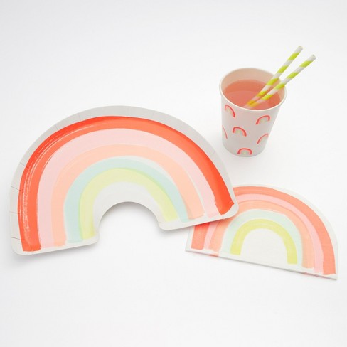 Neon Rainbow Plates