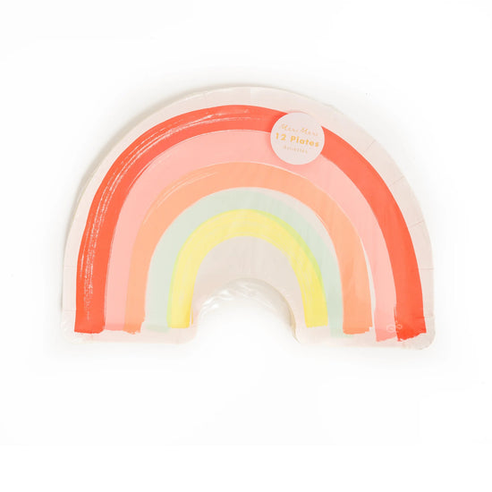 Neon Rainbow Plates