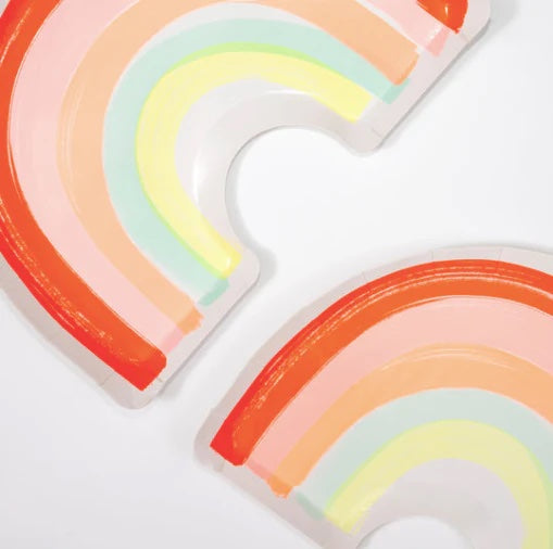 Neon Rainbow Plates