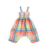 Multicolor Plaid Smocked Romper